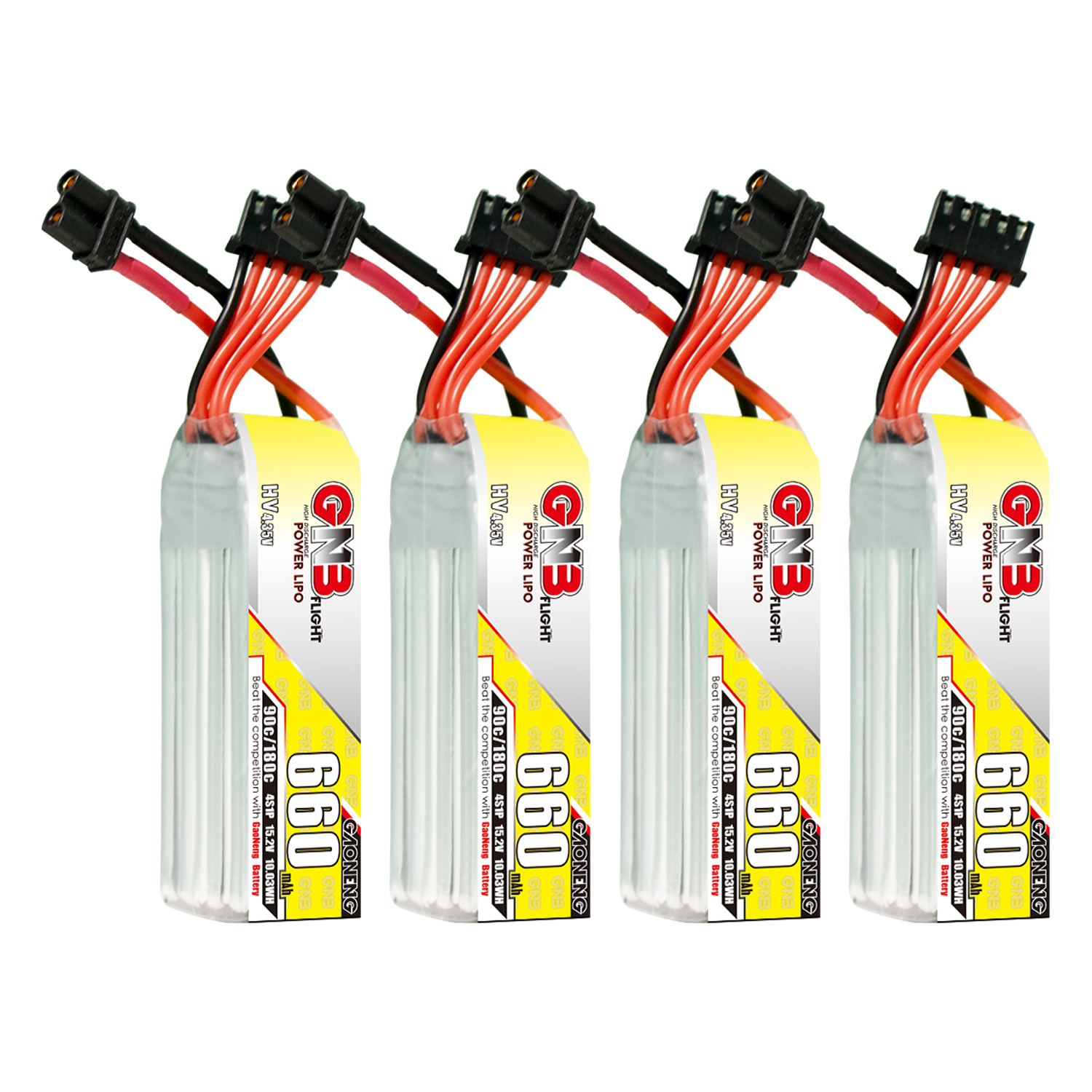 GAONENG GNB 4S 15.2V 660mAh 90C XT30 LiPo Battery Long Type