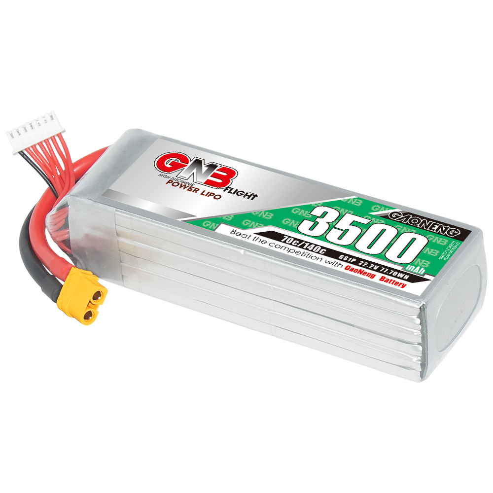 1PC - GAONENG GNB 6S 22.2V 3500mAh 70C LiPo Battery XT60