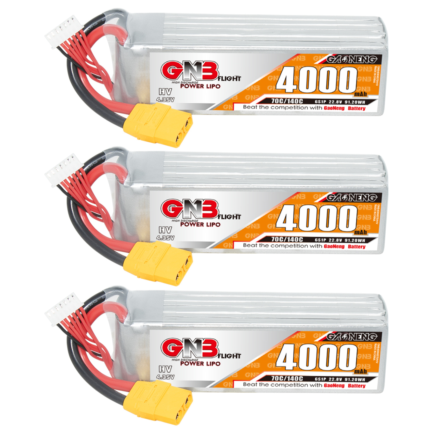 GAONENG GNB LiHV 6S 22.8V 4000mAh 70C LiPo Battery XT90