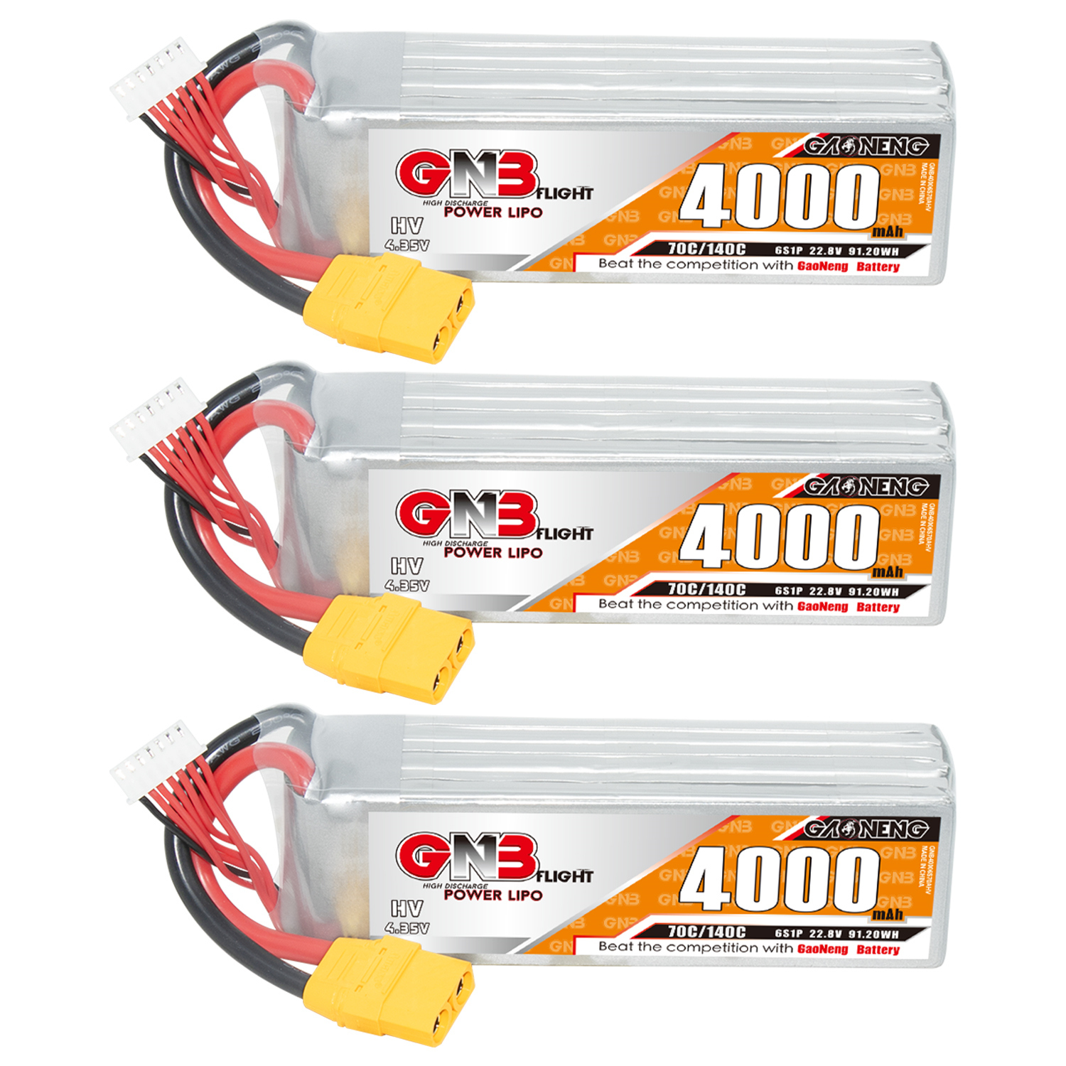 GAONENG GNB LiHV 6S 22.8V 4000mAh 70C LiPo Battery XT90