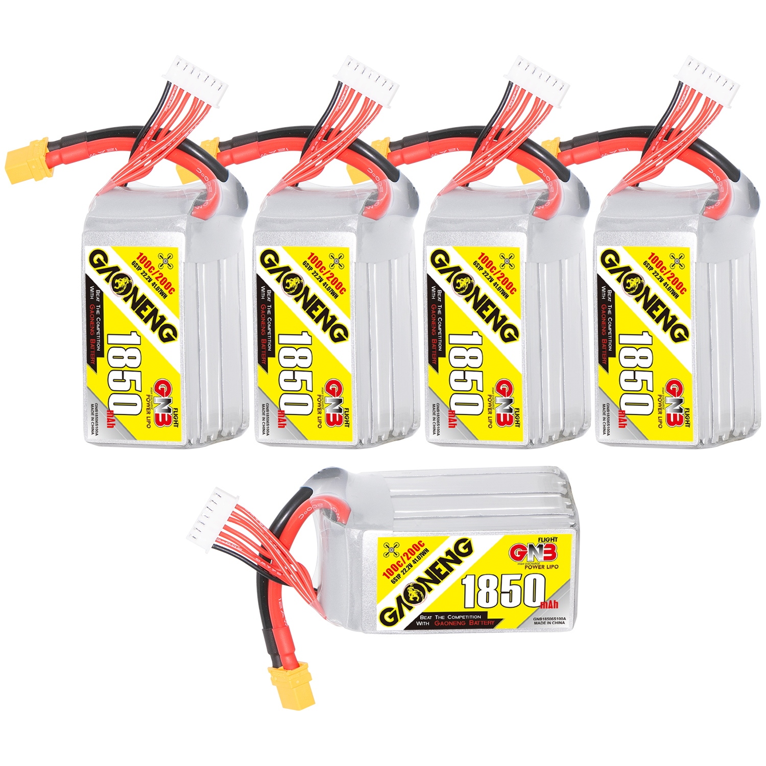 GAONENG GNB 6S 22.2V 1850mAh 100C XT60 LiPo Battery