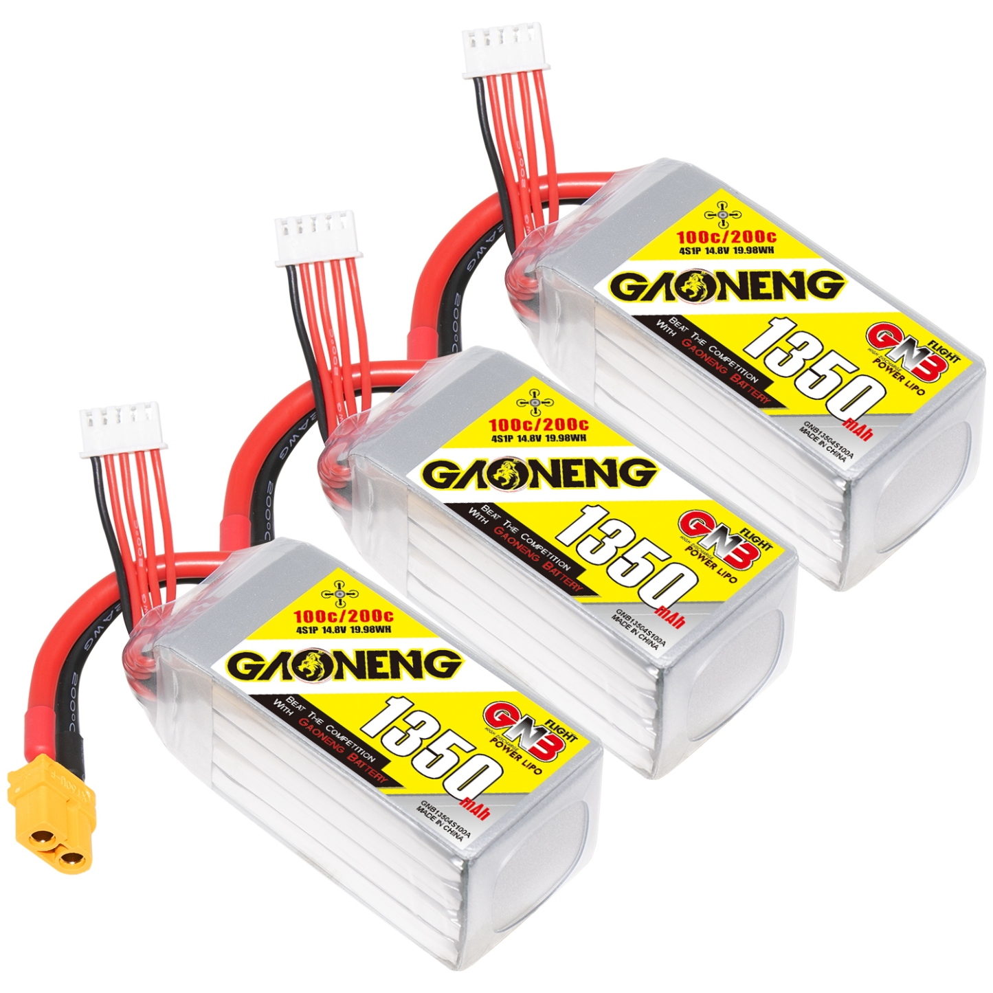 GAONENG GNB 4S 14.8V 1350mAh 100C XT60 LiPo Battery