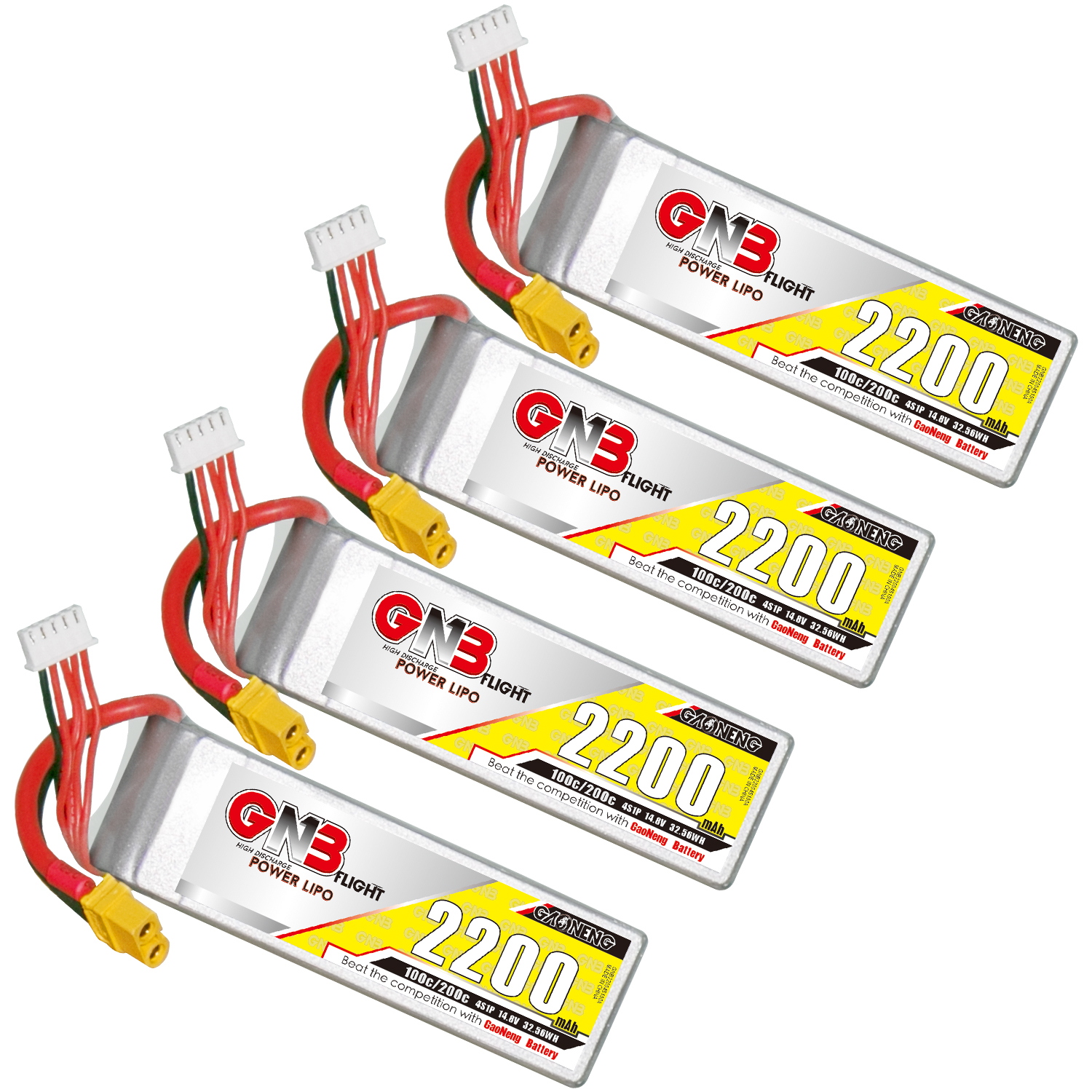 GAONENG GNB 4S 14.8V 2200mAh 100C XT60 LiPo Battery
