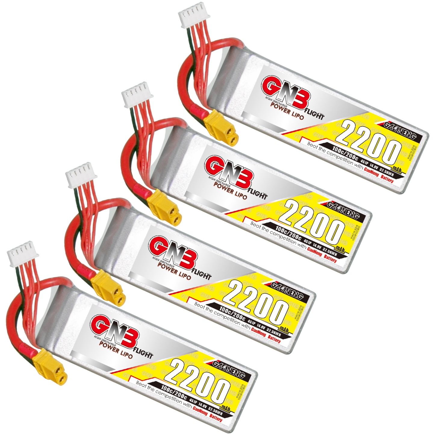 GAONENG GNB 4S 14.8V 2200mAh 100C XT60 LiPo Battery