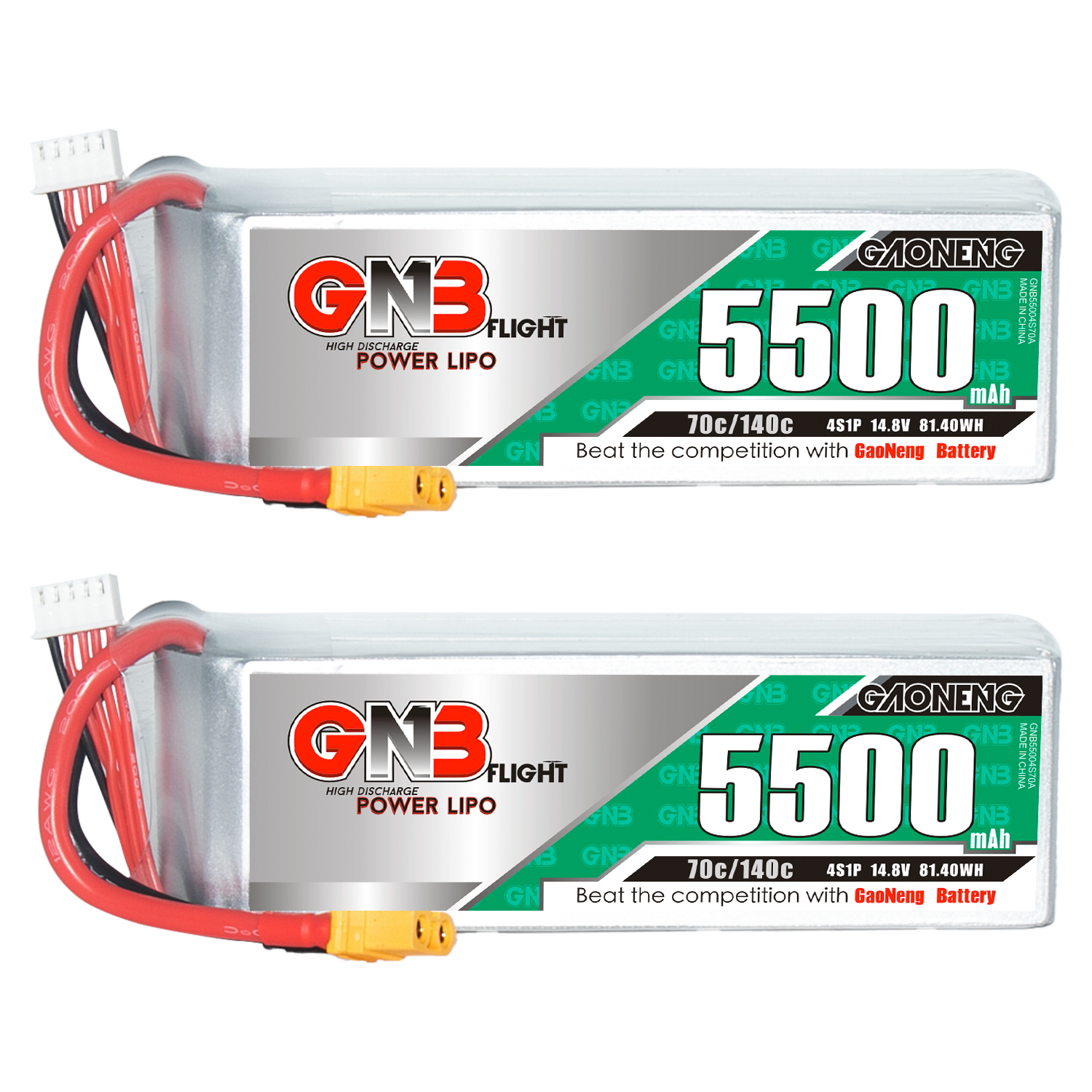 GAONENG GNB 4S 14.8V 5500mAh 70C XT60 LiPo Battery