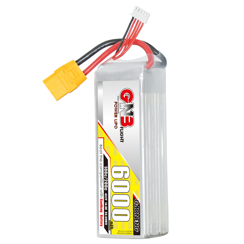 1PCS - GAONENG GNB 4S 14.8V 6000mAh 100C XT90 LiPo Battery