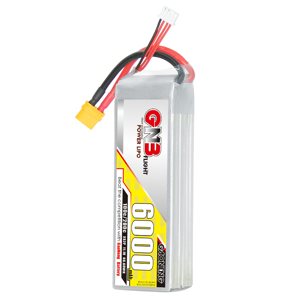 1PC - GAONENG GNB 3S 3S2P 11.1V 6000mAh 100C LiPo Battery XT60