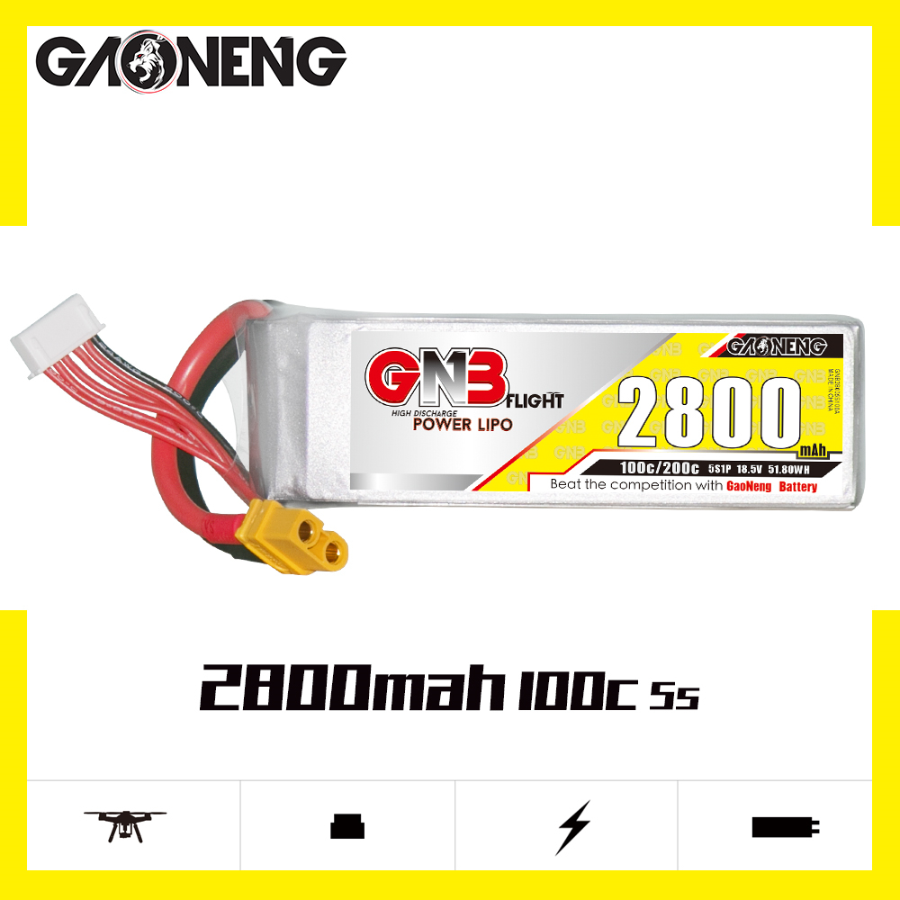 GAONENG GNB 5S 18.5V 2800mAh 100C XT60 LiPo Battery