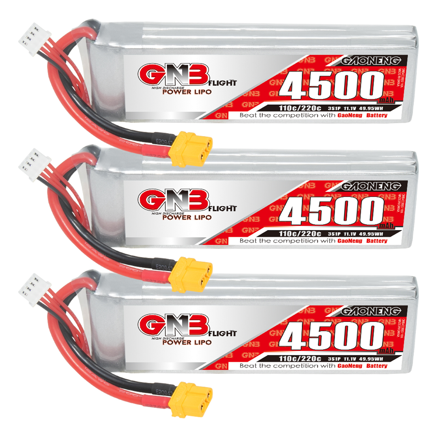 GAONENG GNB 3S 11.1V 4500mAh 110C LiPo Battery XT60