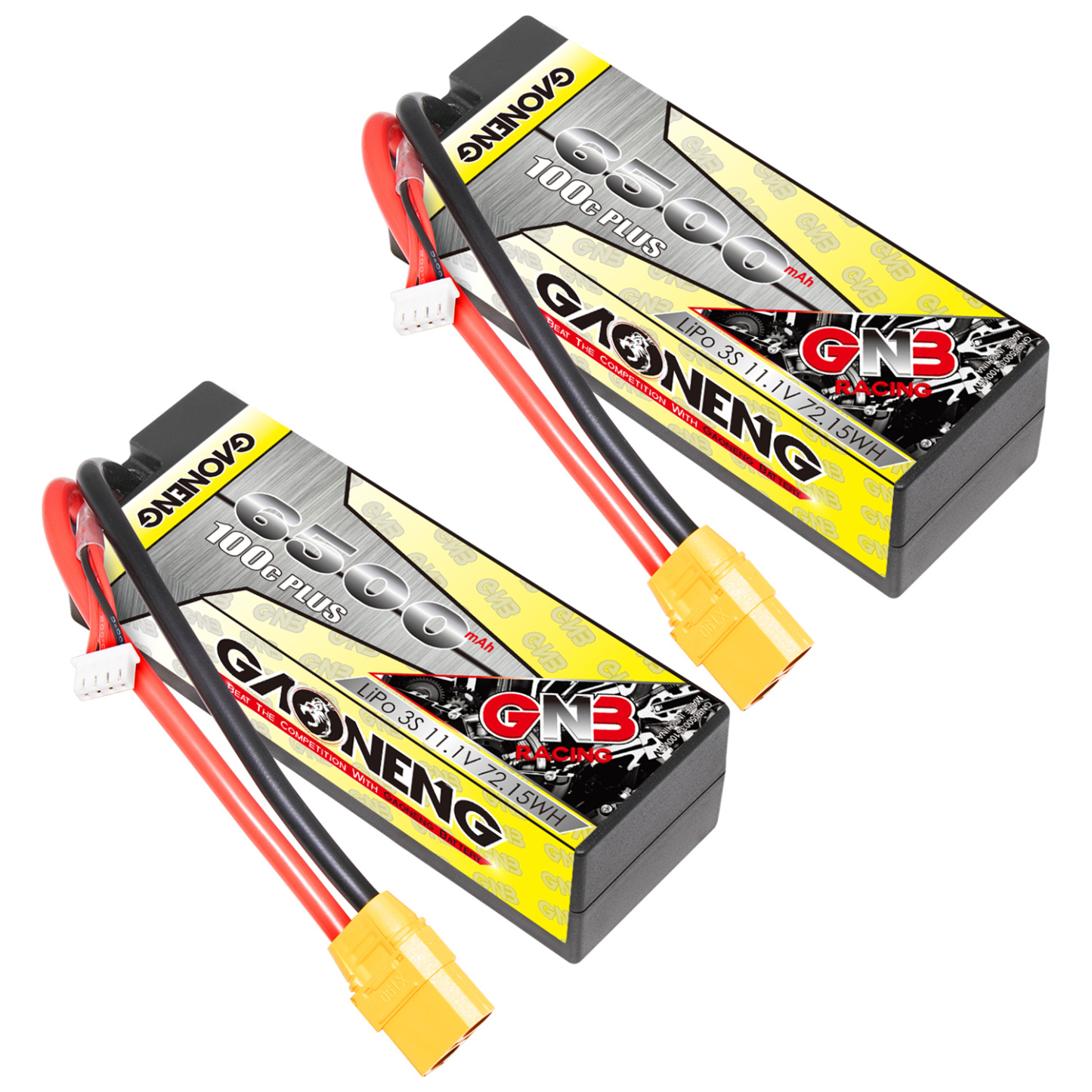 GAONENG GNB 3S 11.1V 6500mAh 100C Cabled Hard Case LiPo Battery XT90