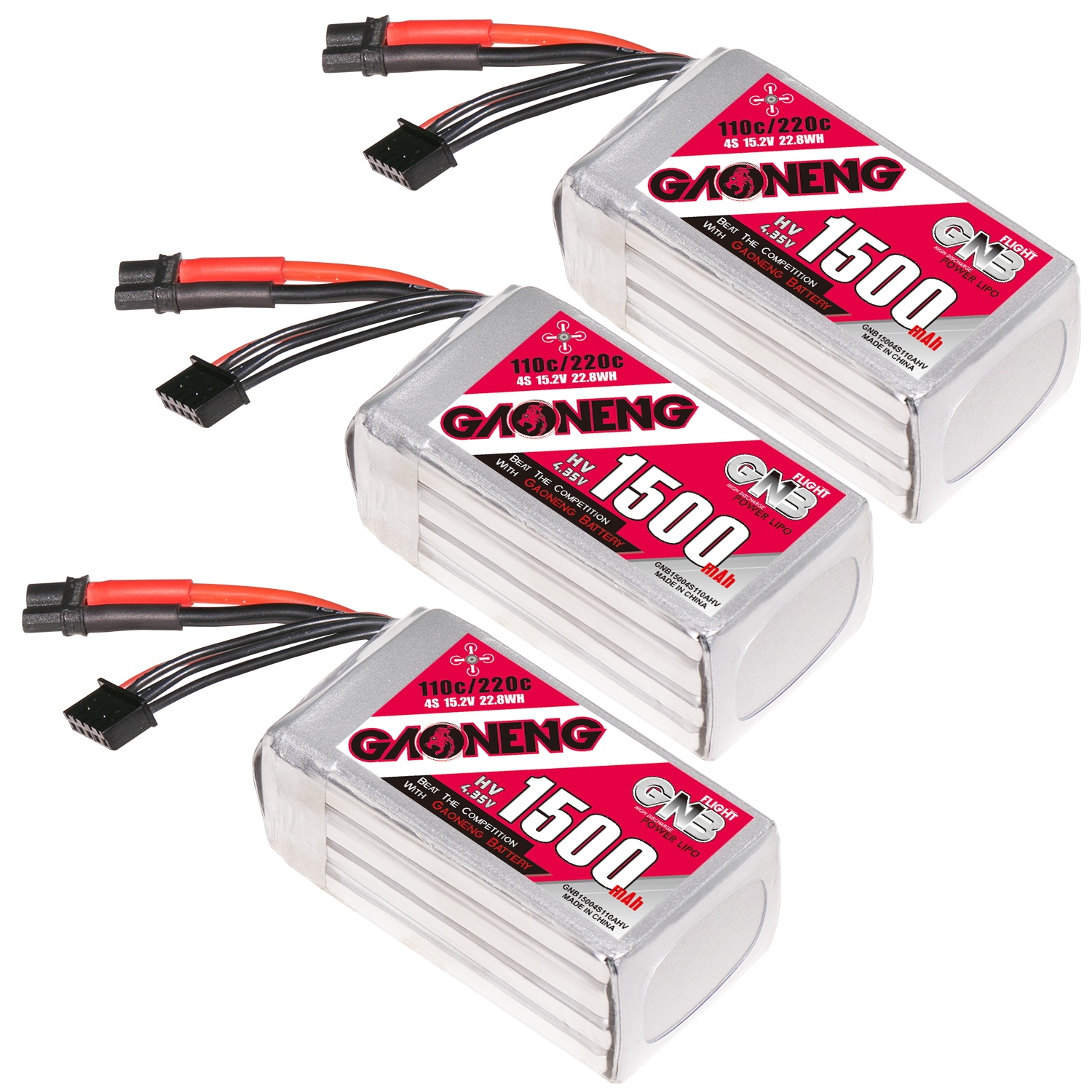 GAONENG GNB LiHV 4S 15.2V 1500mAh 110C XT30 LiPo Battery
