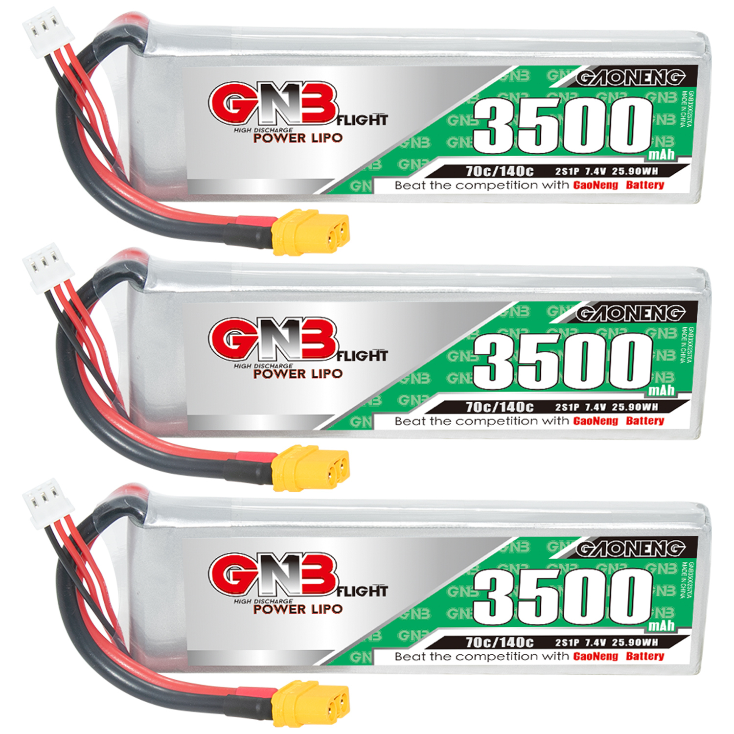 GAONENG GNB 2S 7.4V 3500mAh 70C LiPo Battery XT60