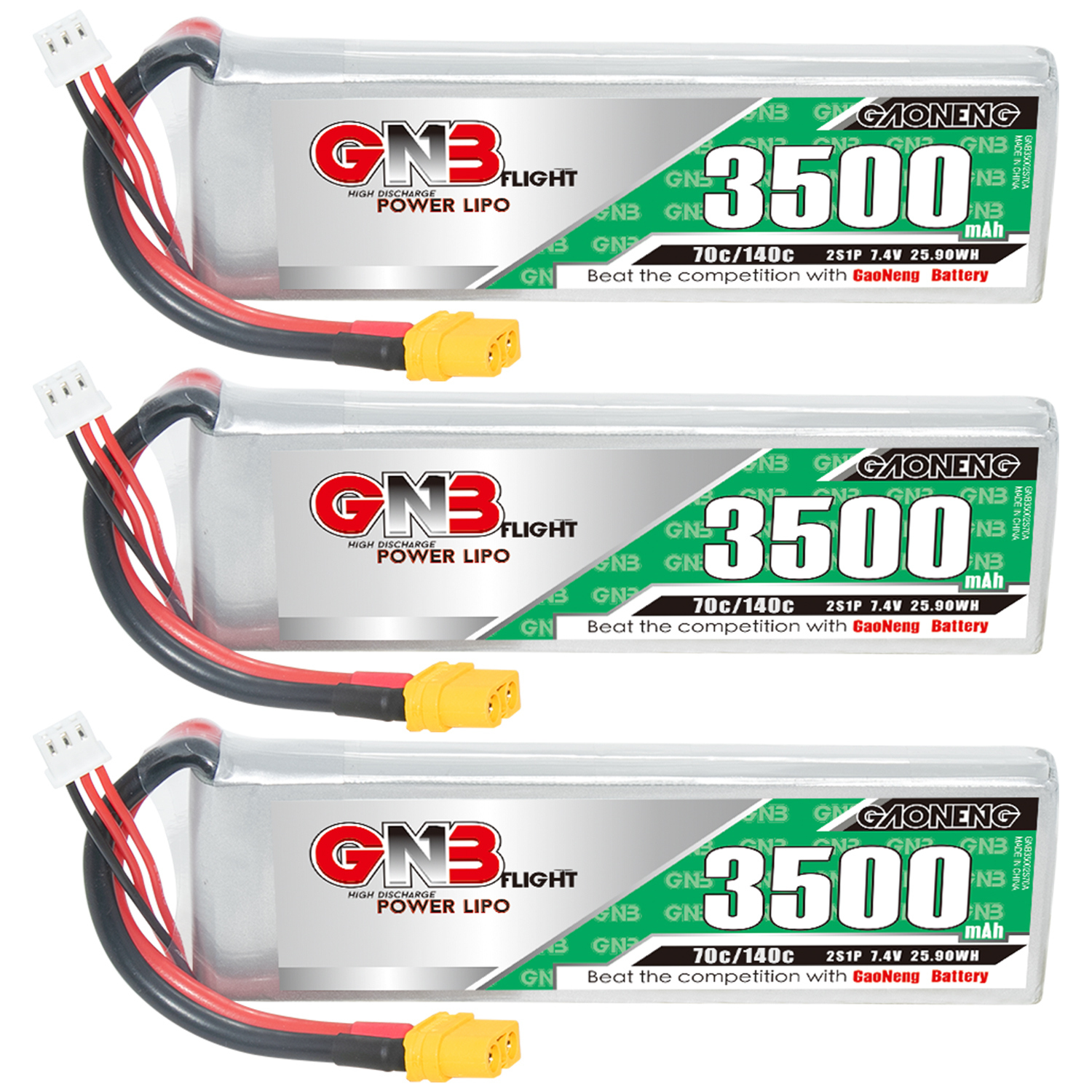 GAONENG GNB 2S 7.4V 3500mAh 70C LiPo Battery XT60