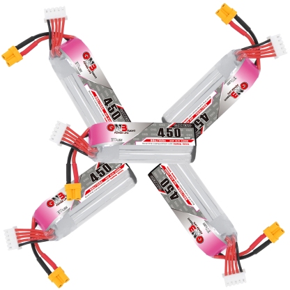 GAONENG GNB LiHV 4S 15.2V 450mAh 80C XT30 LiPo Battery Long Type