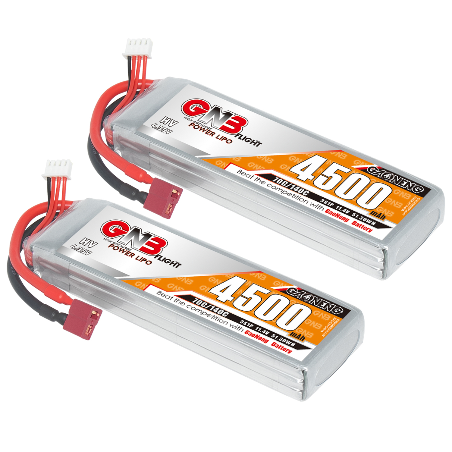 GAONENG GNB LiHV 3S 11.4V 4500mAh 70C LiPo Battery T-PLUG