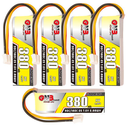 GAONENG GNB LiHV 2S 7.6V 380mAh 90C LiPo Battery PH2.0 3Pin Connector