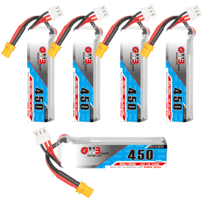 GAONENG GNB 2S 7.4V 450mAh 80C XT30 LiPo Battery Long Type