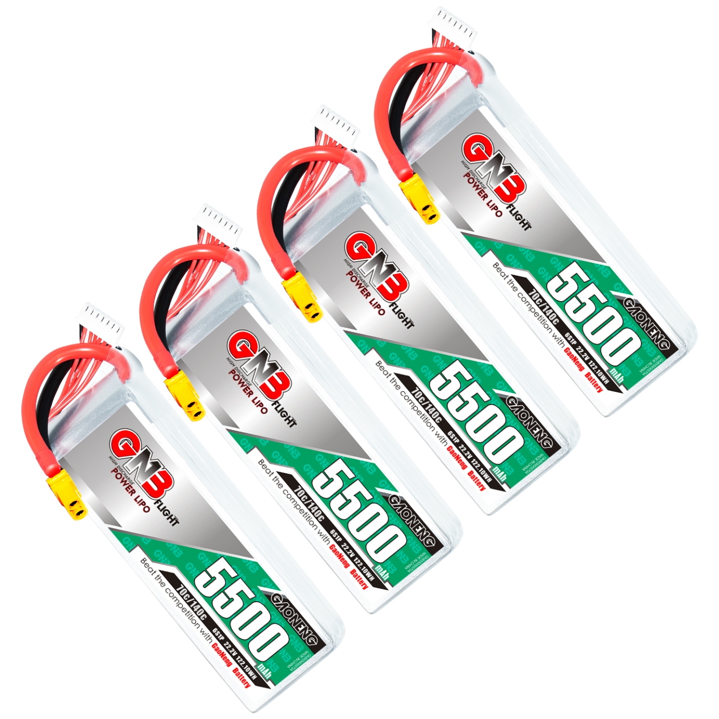 GAONENG GNB 6S 22.2V 5500mAh 70C LiPo Battery XT60
