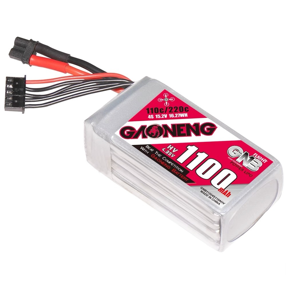 2PCS - GAONENG GNB LiHV 4S 15.2V 1100mAh 110C XT30 LiPo Battery