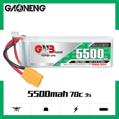 GAONENG GNB 3S 11.1V 5500mAh 70C LiPo Battery XT90
