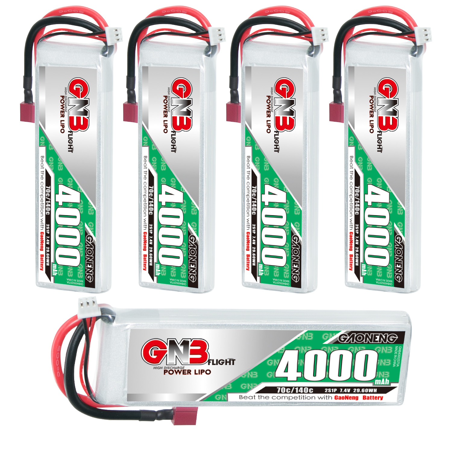GAONENG GNB 2S 7.4V 4000mAh 70C LiPo Battery T-PLUG