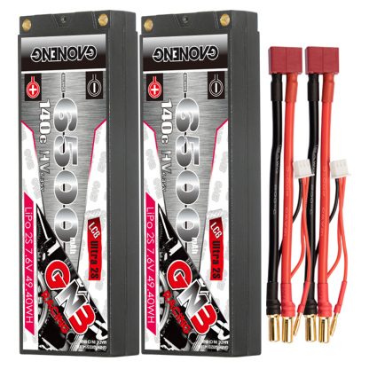 GAONENG GNB LiHV 2S 7.6V 6500mAh 140C 5mm Hard Case Ultra LCG LiPo Battery