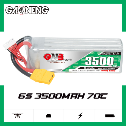 GAONENG GNB 6S 22.2V 3500mAh 70C LiPo Battery XT90