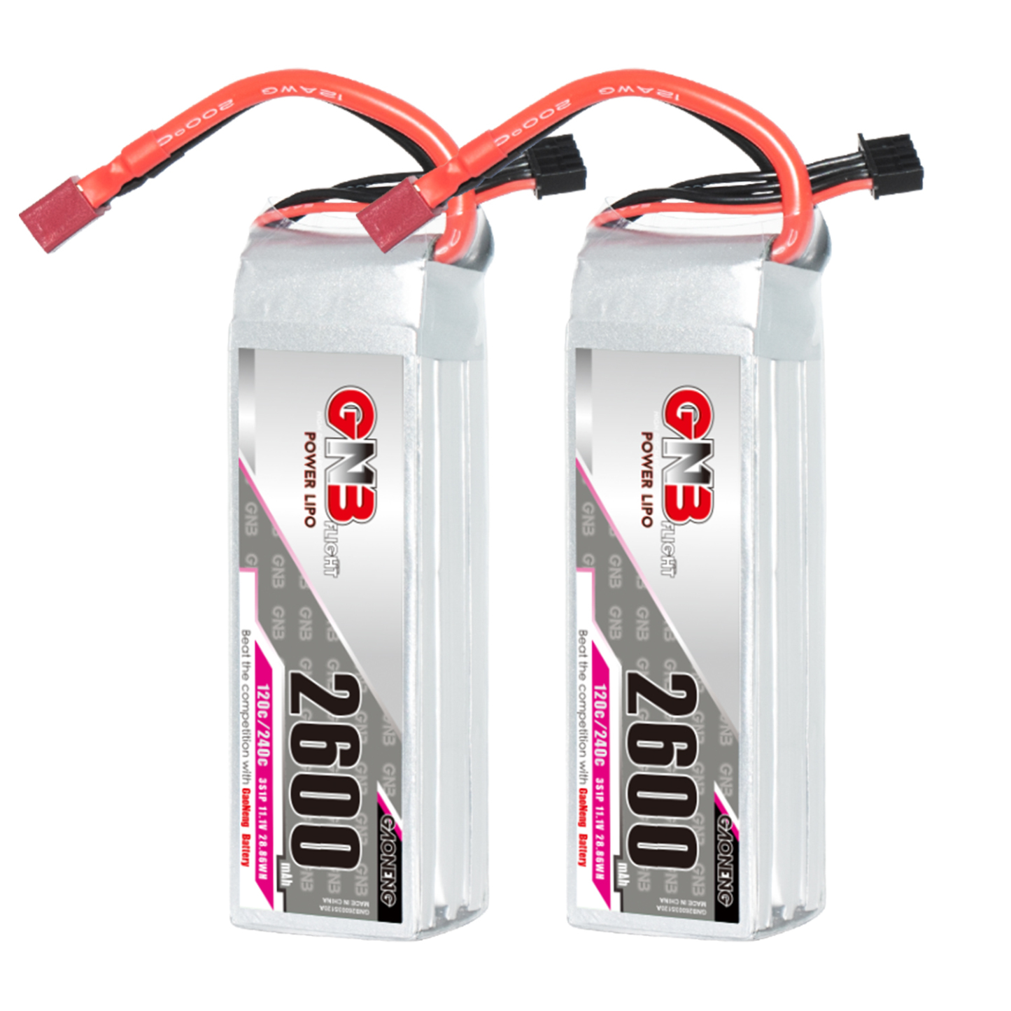 GAONENG GNB 3S 11.1V 2600mAh 120C LiPo Battery T-PLUG