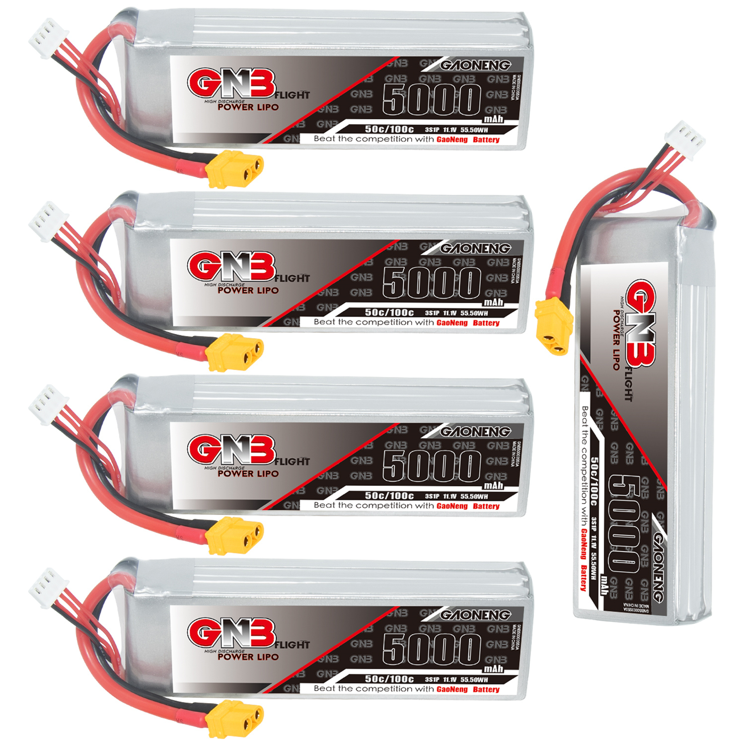 GAONENG GNB 3S 11.1V 5000mAh 50C LiPo Battery XT60