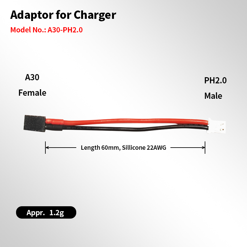 GAONENG A30 Connector Adapter for FPV Whoops Quads LiPo Battery