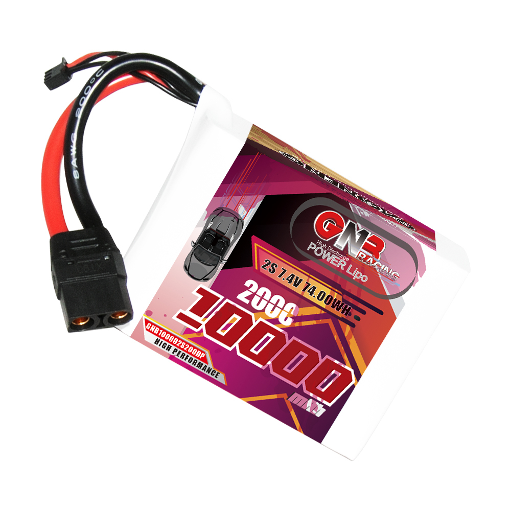 GAONENG GNB 2S 7.4V 10000mAh 200C RC LiPo Battery Drag Racing Pack