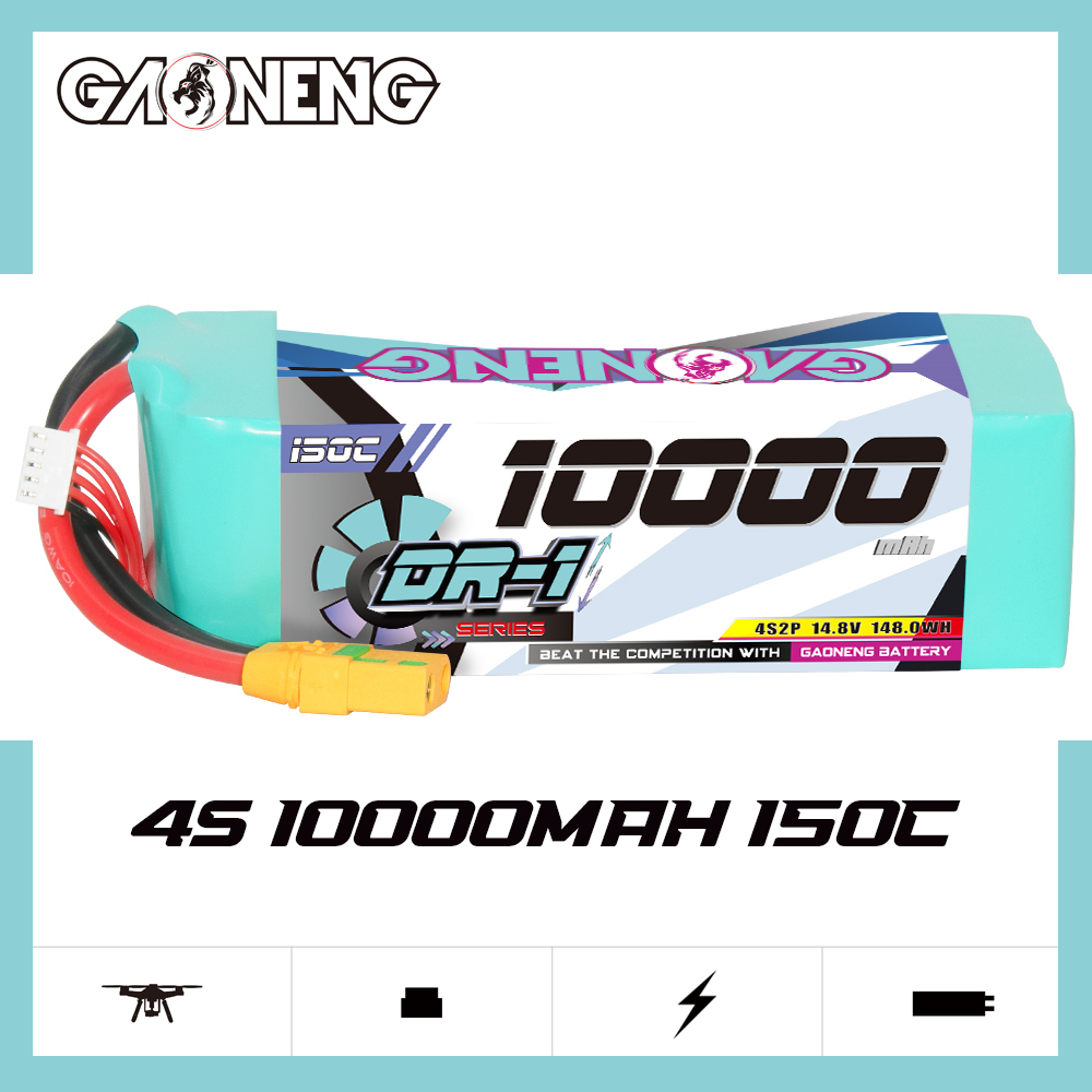 GAONENG GNB DR-1 Series 4S 14.8V 10000mAh 150C LiPo Battery XT90S Anti Spark