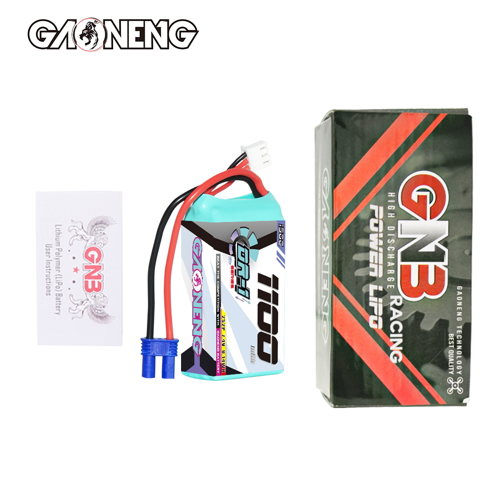 GAONENG GNB DR-1 Series 2S 7.4V 1100mAh 150C LiPo Battery EC2
