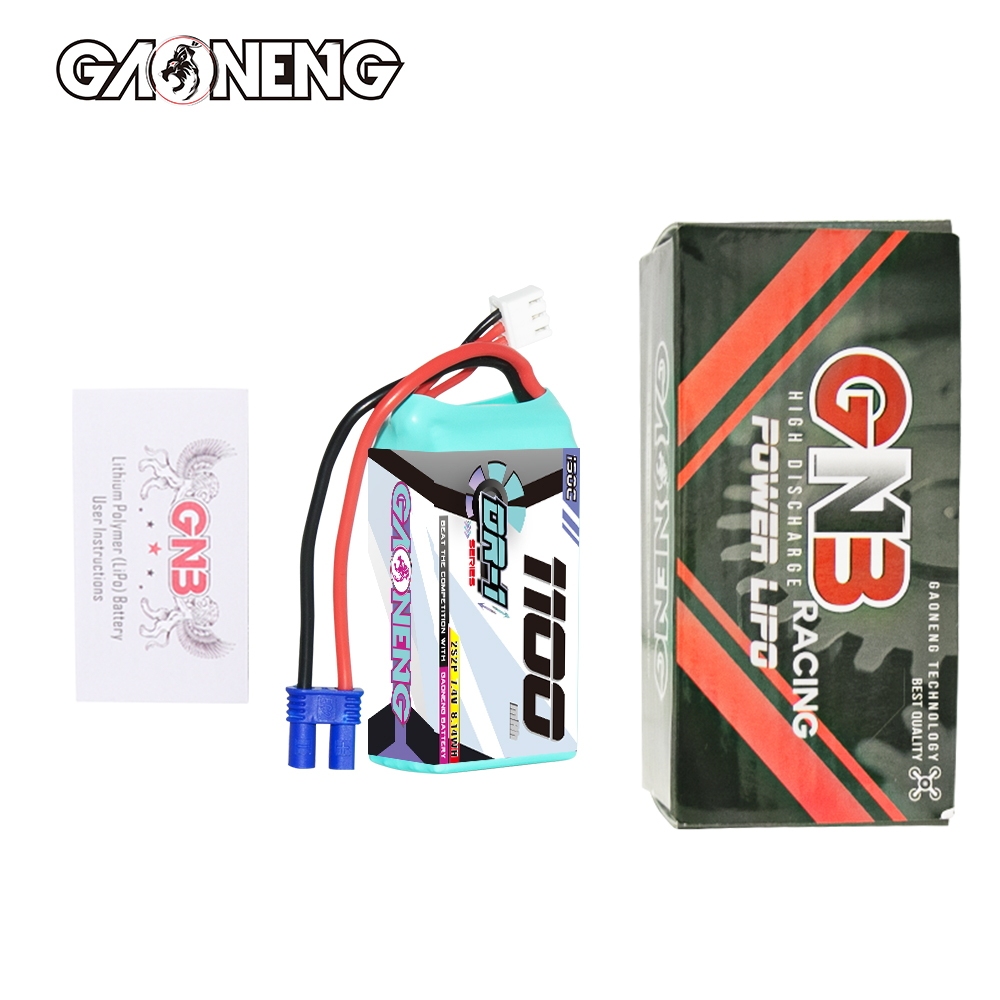 GAONENG GNB DR-1 Series 2S 7.4V 1100mAh 150C LiPo Battery EC2
