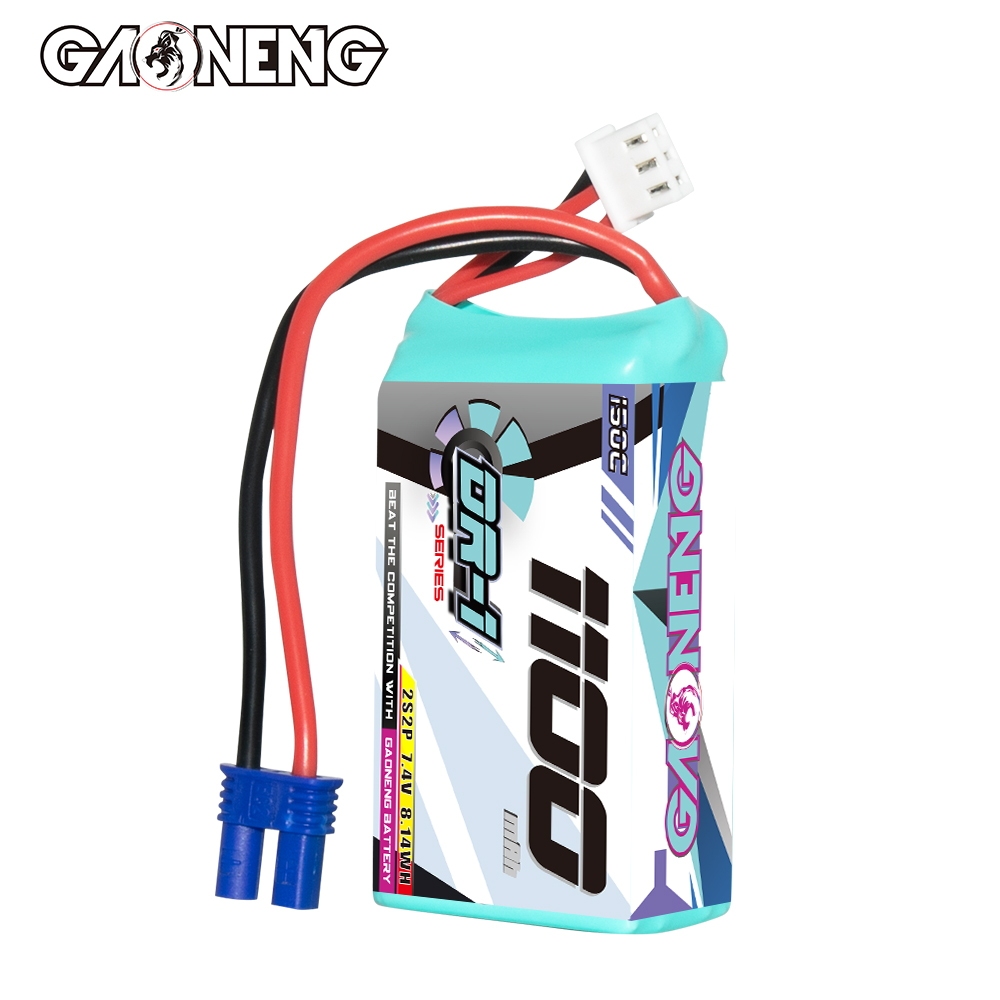 GAONENG GNB DR-1 Series 2S 7.4V 1100mAh 150C LiPo Battery EC2