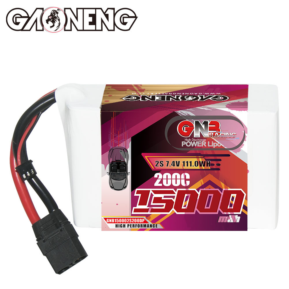 GAONENG GNB 2S 7.4V 15000mAh 200C RC LiPo Battery Drag Racing Pack