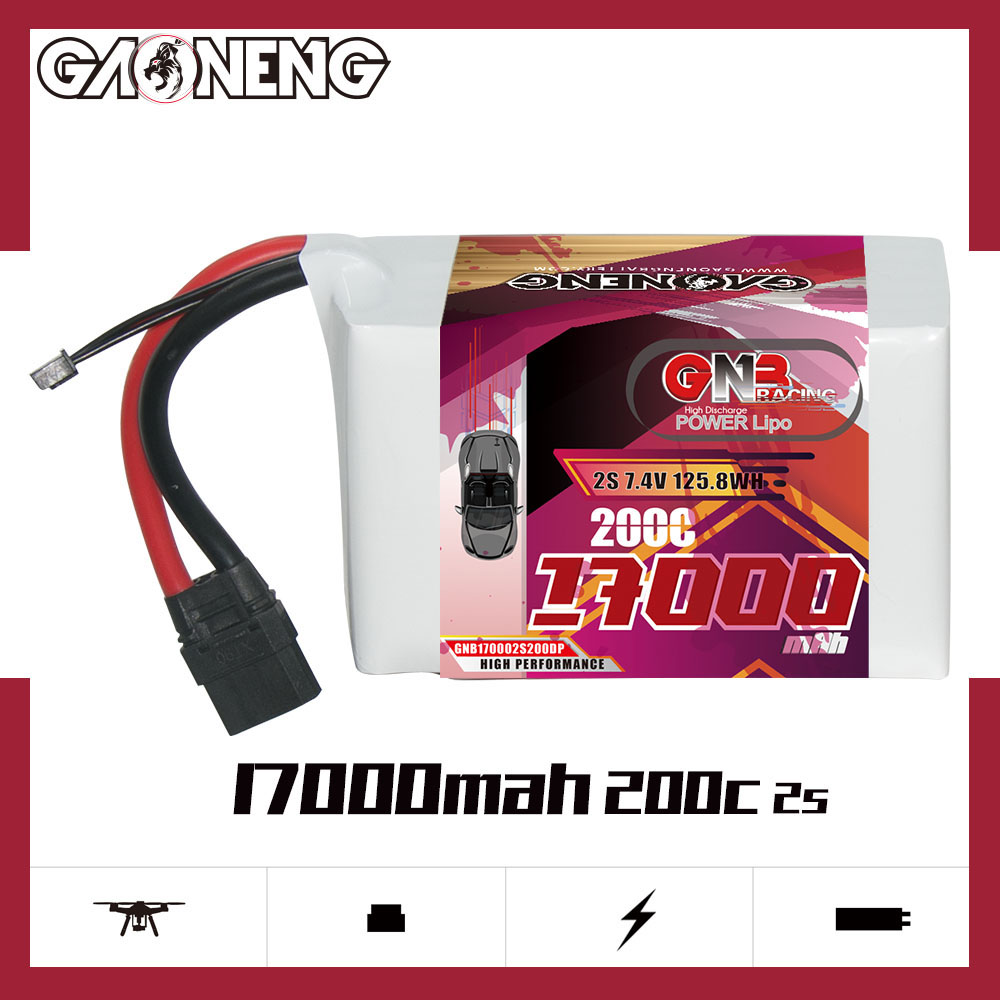 GAONENG GNB 2S 7.4V 17000mAh 17AH 200C LiPo Battery XT90