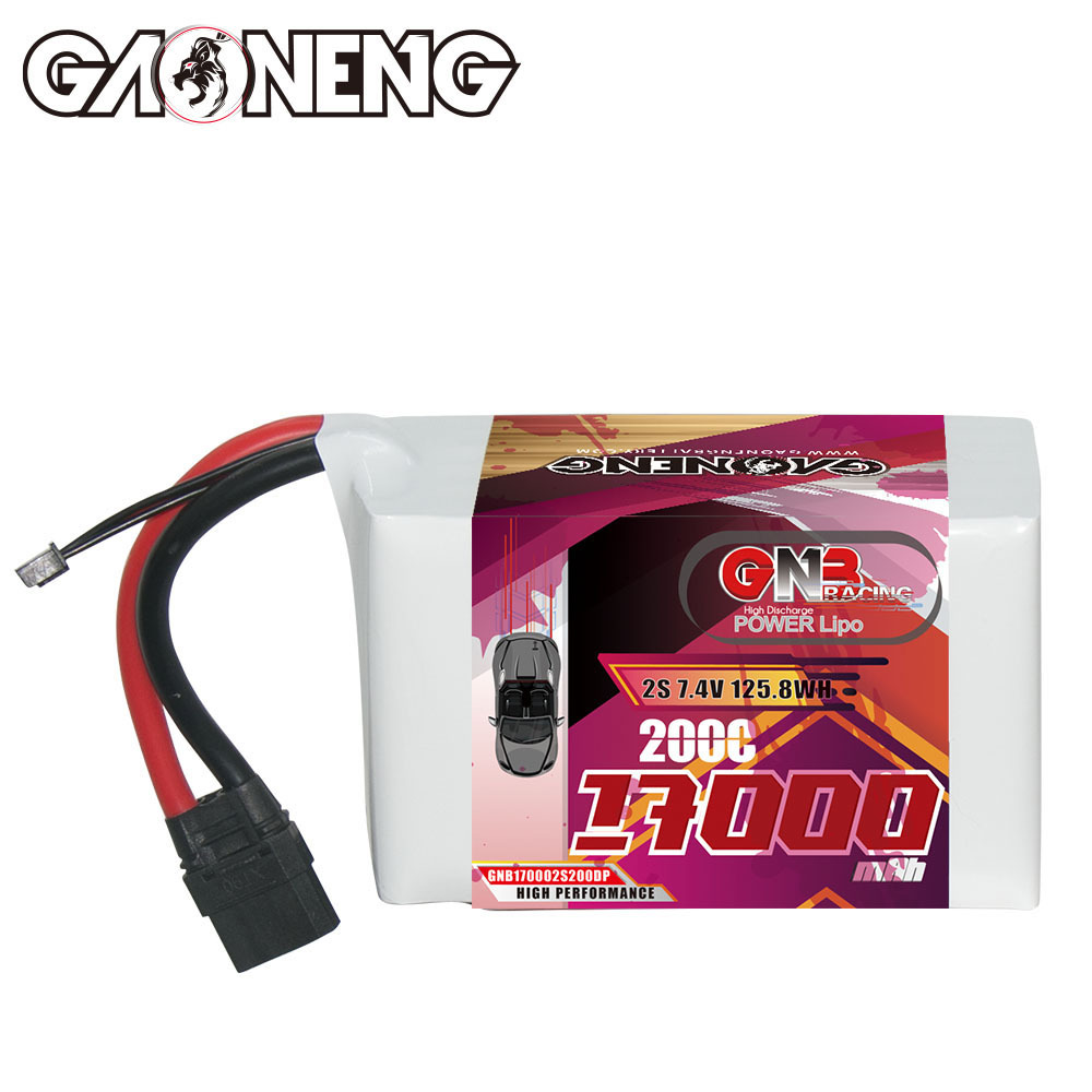 GAONENG GNB 2S 7.4V 17000mAh 200C RC LiPo Battery Drag Racing Pack