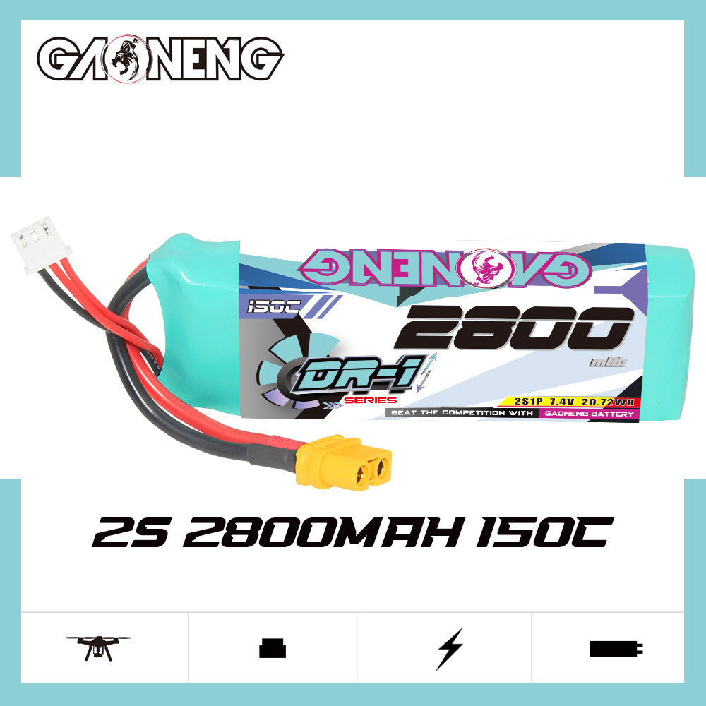 GAONENG GNB DR-1 Series 2S 7.4V 2800mAh 150C LiPo Battery XT60