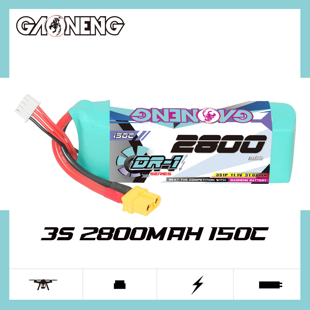 GAONENG GNB DR-1 Series 3S 11.1V 2800mAh 150C LiPo Battery XT60