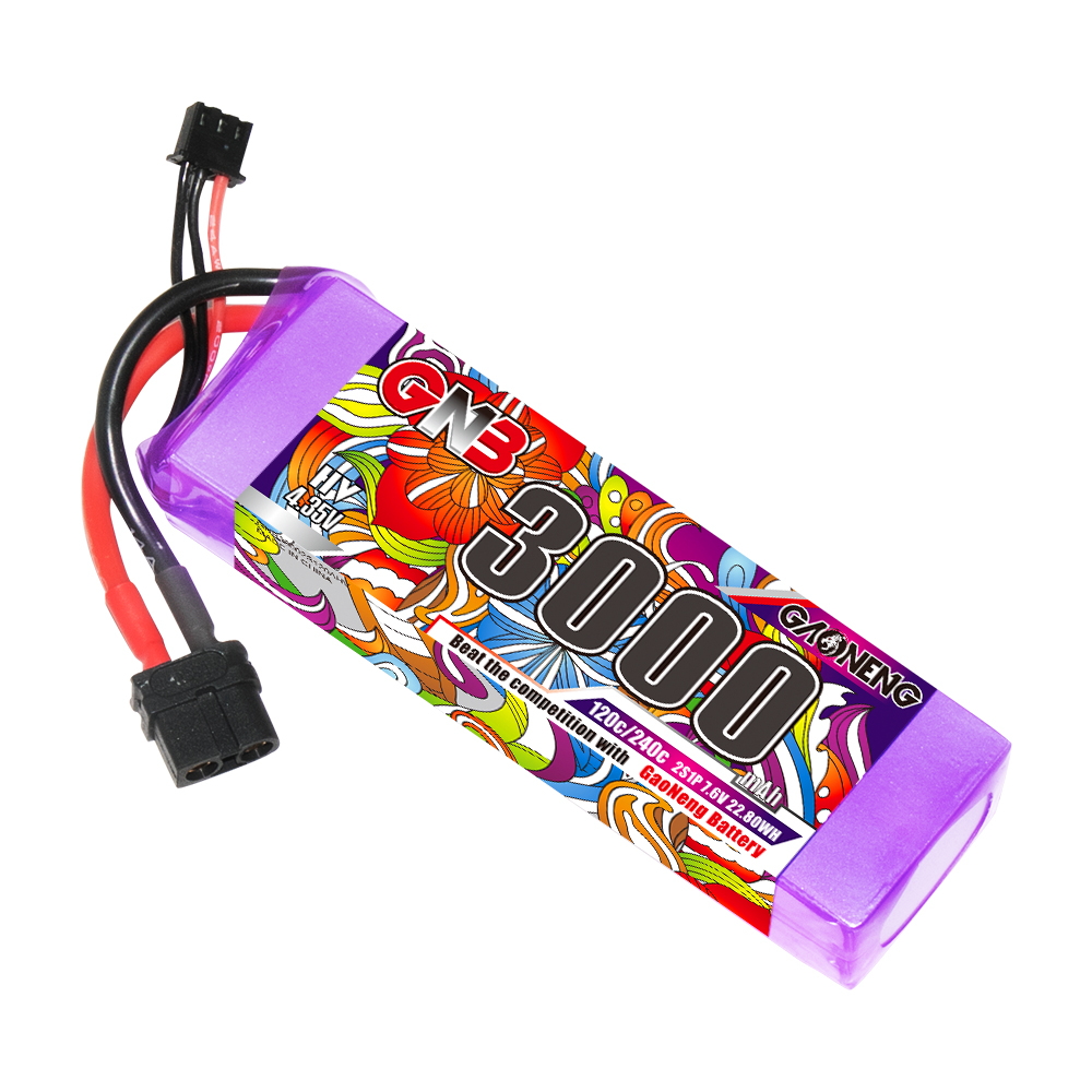 GAONENG GNB LiHV 2S 7.6V 3000mAh 120C LiPo Battery XT60 Connector