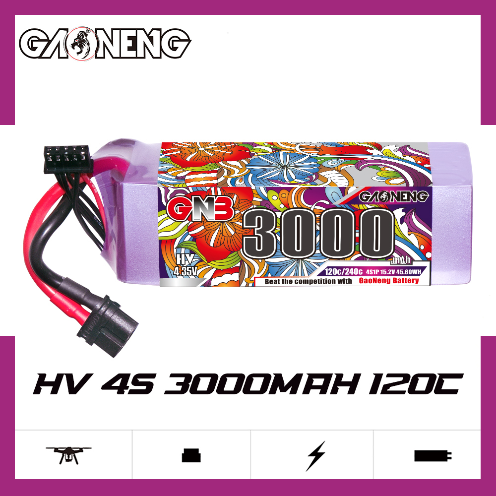 GAONENG GNB LiHV 4S 15.2V 3000mAh 120C XT60 LiPo Battery
