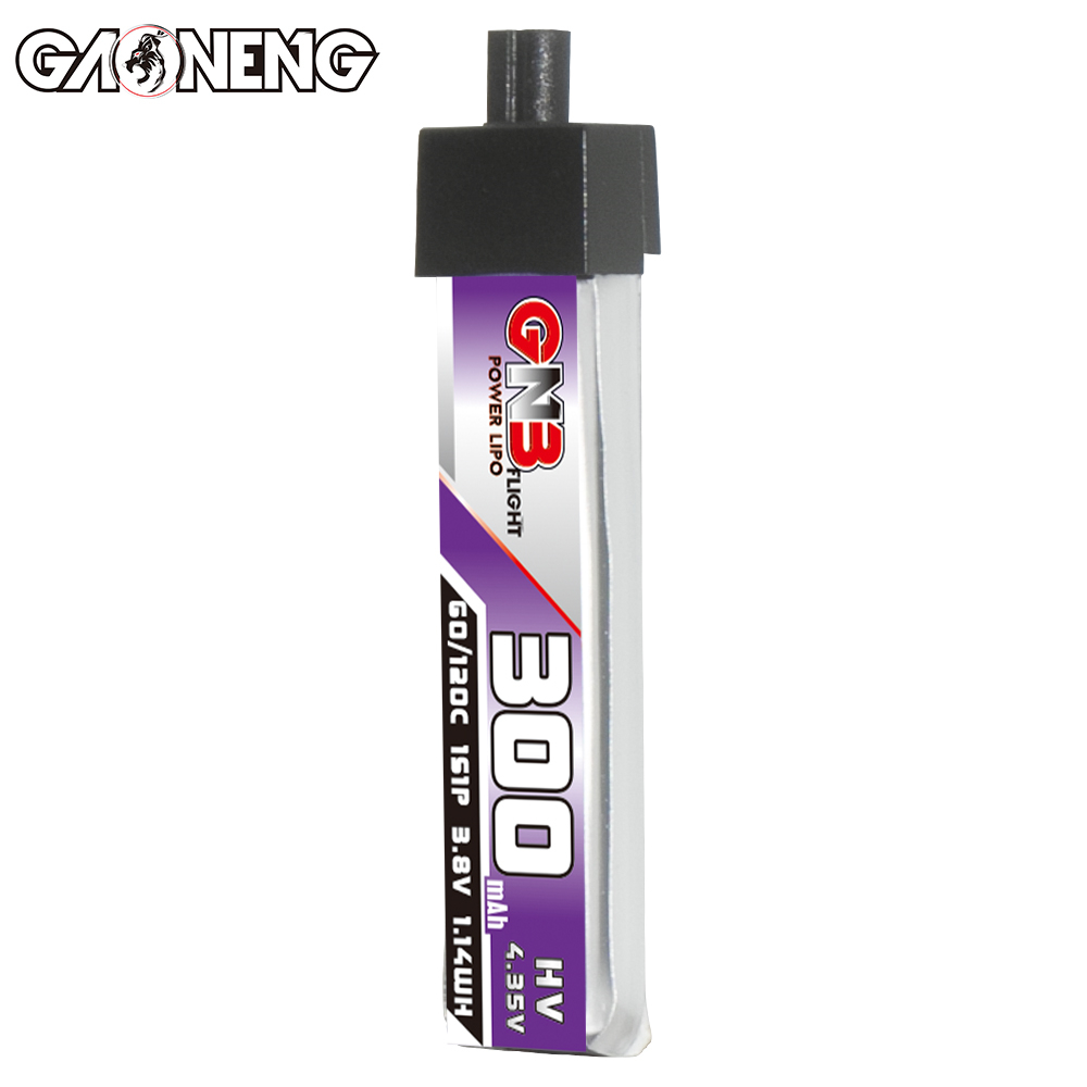 GAONENG GNB LiHV 1S 3.8V 300mAh 60C A30 Plastic Head LiPo Battery