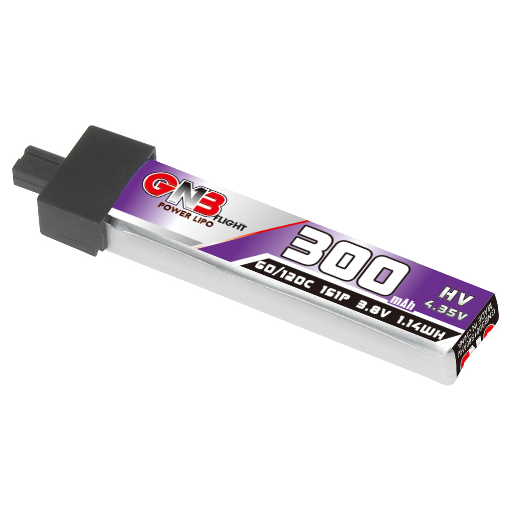 GAONENG GNB LiHV 1S 3.8V 300mAh 60C A30 Plastic Head LiPo Battery