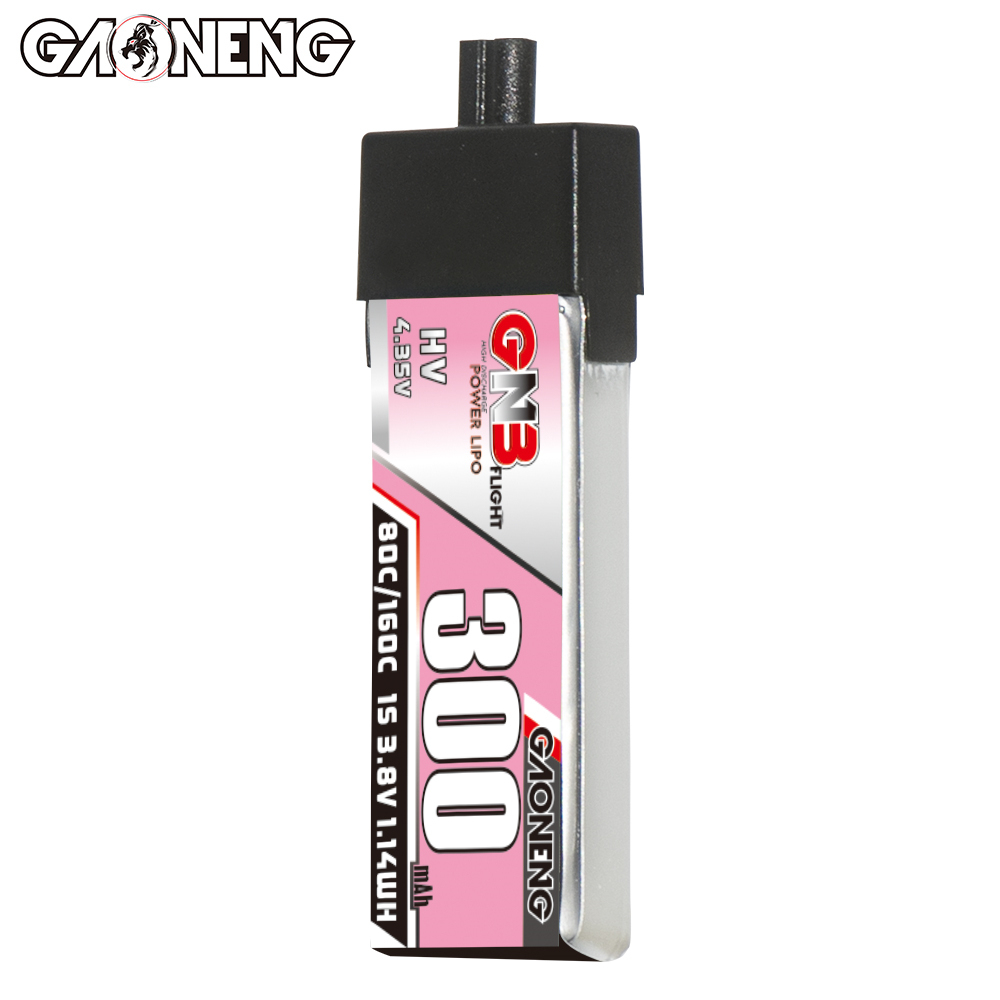 GAONENG GNB LiHV 1S 3.8V 300mAh 80C A30 Plastic Head LiPo Battery