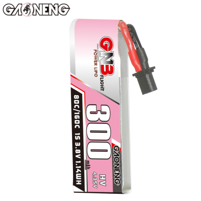 GAONENG GNB LiHV 1S 3.8V 300mAh 80C A30 Cabled LiPo Battery
