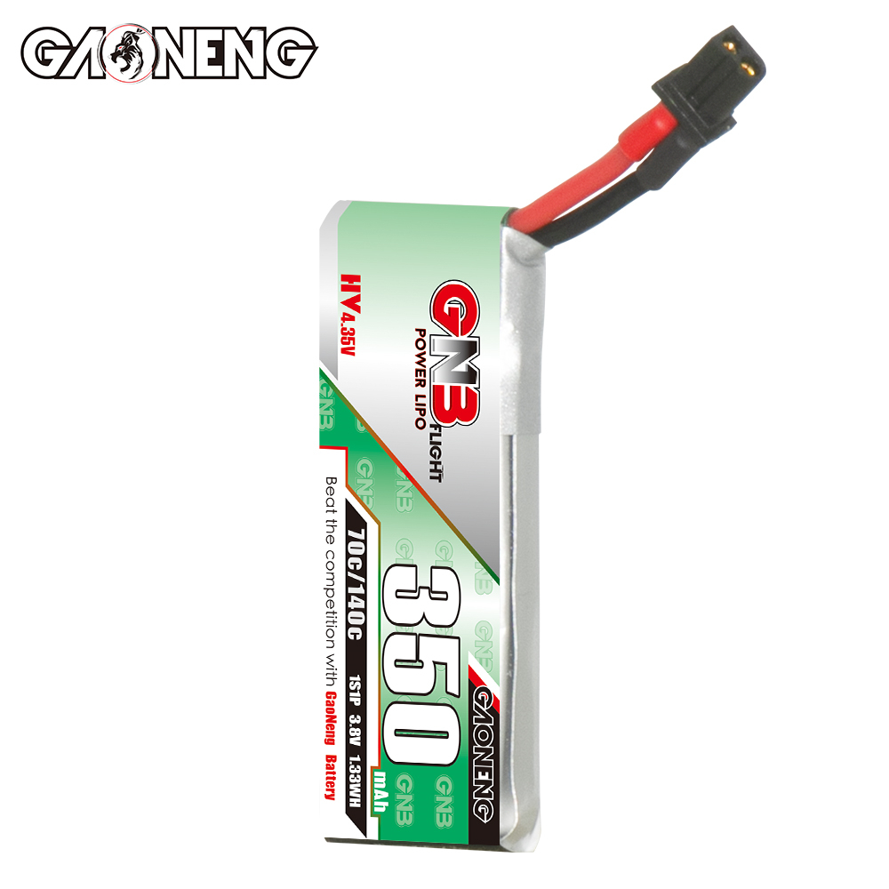 GAONENG GNB LiHV 1S 3.8V 350mAh 70C A30 Cabled LiPo Battery