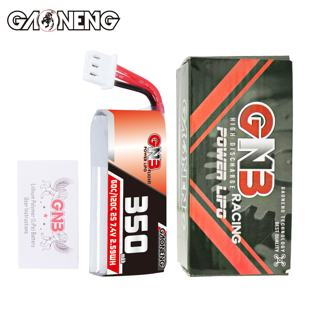 GAONENG GNB 2S 7.4V 350mAh 60C LiPo Battery XH2.54 3Pin Connector