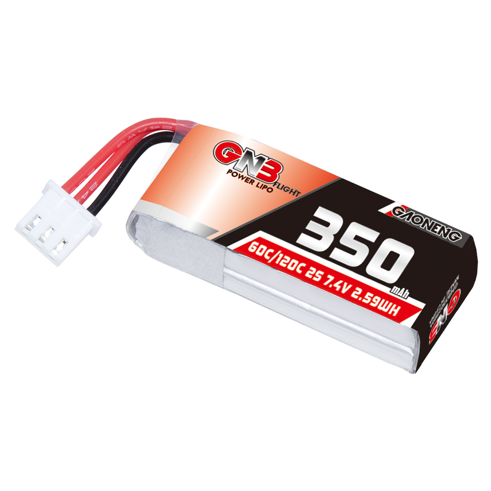 GAONENG GNB 2S 7.4V 350mAh 60C LiPo Battery XH2.54 3Pin Connector