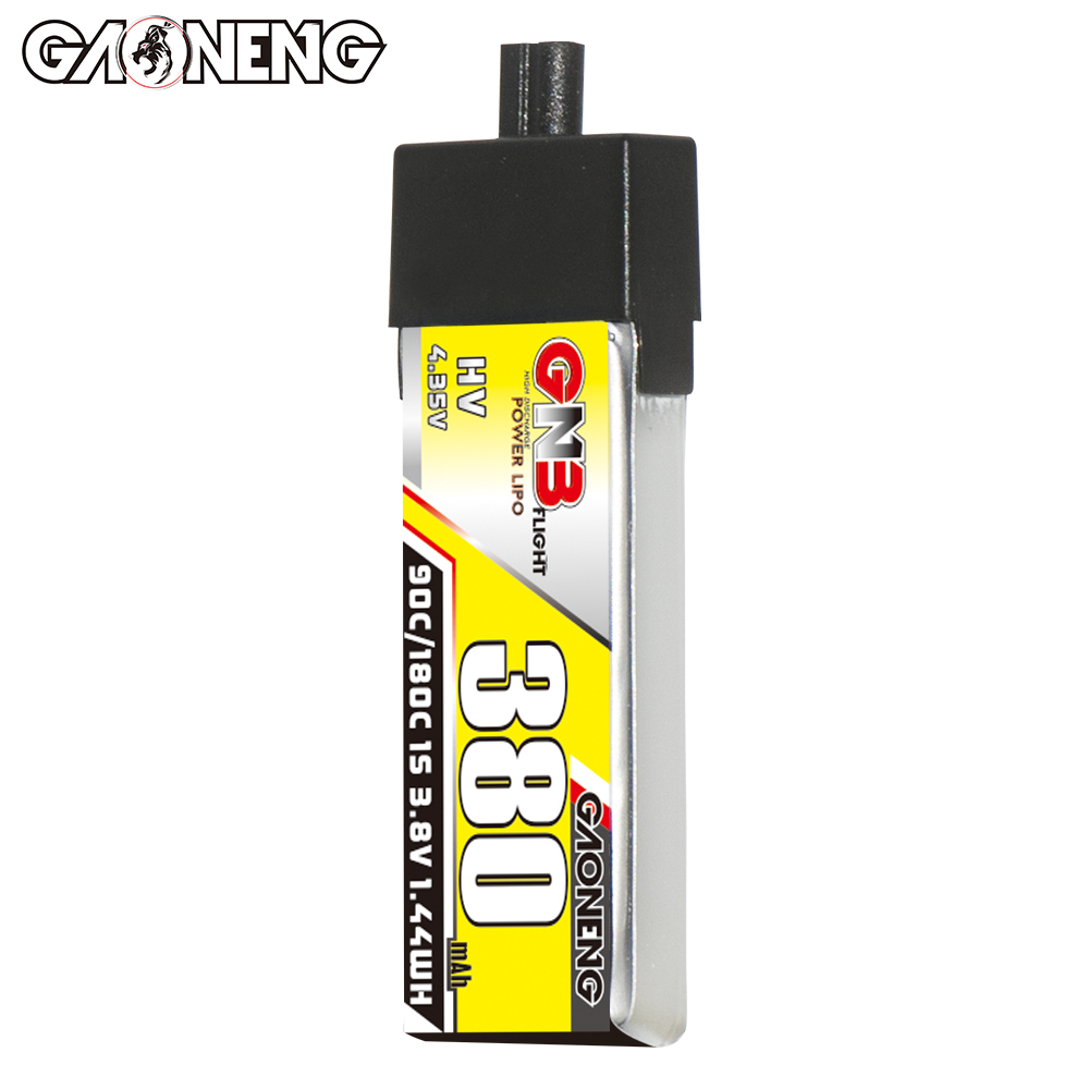 GAONENG GNB LiHV 1S 3.8V 380mAh 90C A30 Plastic Head LiPo Battery